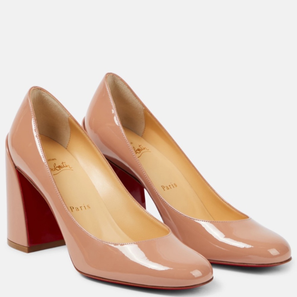 Christian Louboutin Miss Saab size 38.5 in Nude NIB